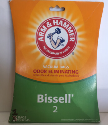 New Bissell 2 Arm & Hammer Odor Eliminating Vacuum Bag 62598B Single Bag