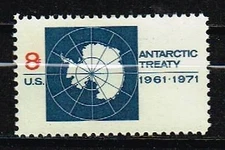 1971 Scott 1431 Antarctic Treaty 1961-1971; 8c Stamp MNH OG