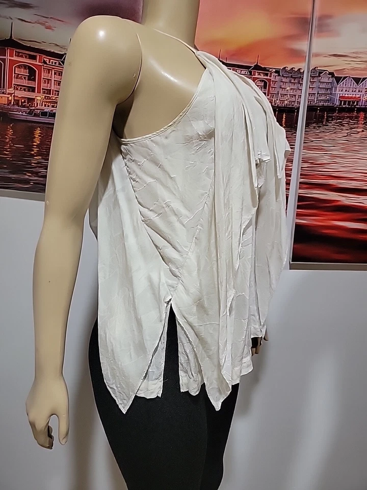 Top fluido Robert Rodriguez formas geométricas talla 0 seda marfil #3 Foto 2 de 4