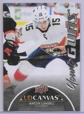 ANTON LUNDELL 2021-22 UD #2 YG'S UD CANVAS BLACK SSP INSERT RC/FINLAND/PANTHERS