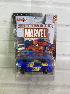 Maisto Ultimate Marvel Die Cast Collection 2003 Spider-Man Open Wheel Racer Indy