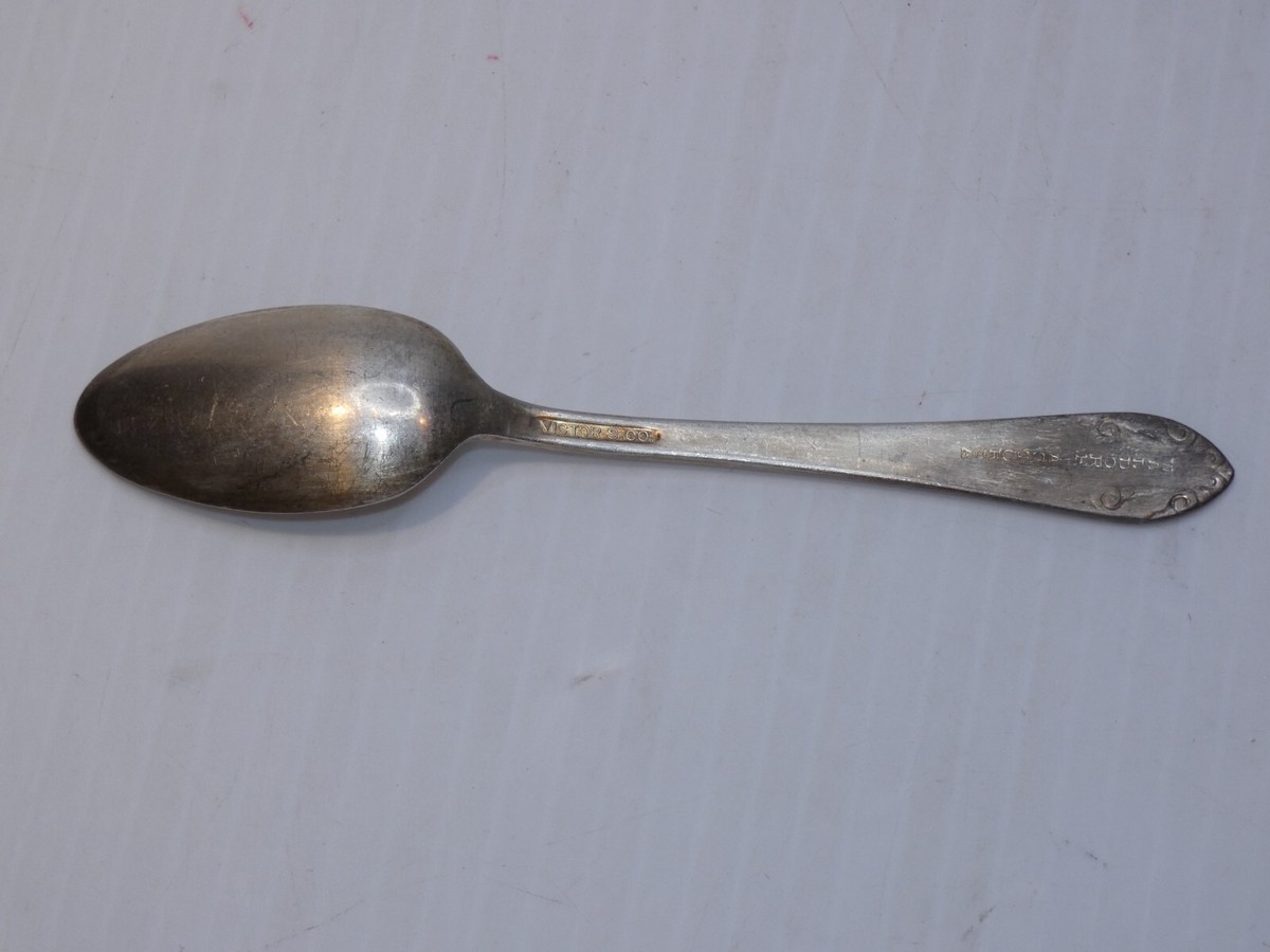 Vintage Victor Silver Co Demitasse Spoon, Marked Waldorf Astoria