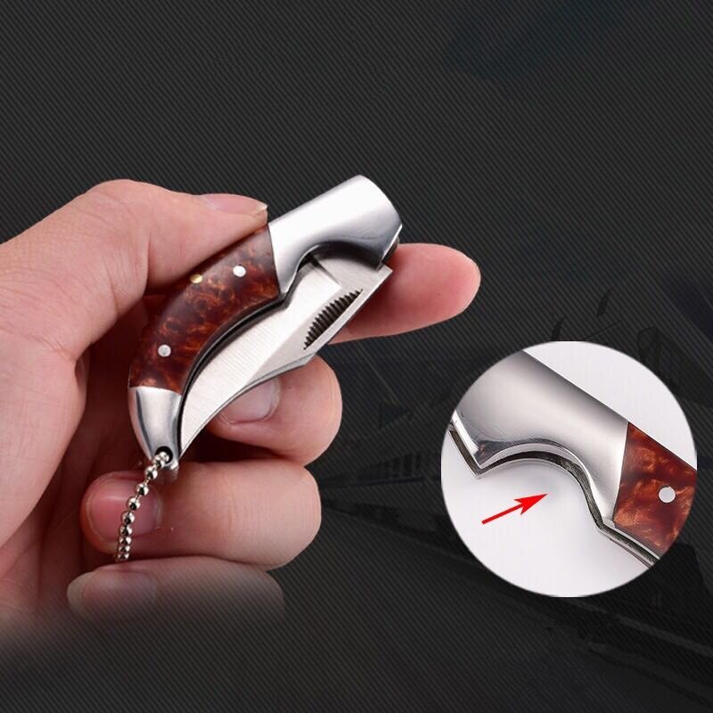 Folding hunting camping stainless steel portable survival self-defence ...