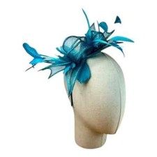 Ladies Feather Fascinator Looped Headband Clip Party Wedding Prom Royal Ascot UK