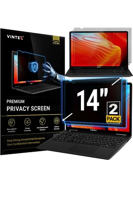 2er Pack 14 Zoll 16:9 Computer Sichtschutz Filter für Breitbild Monitor