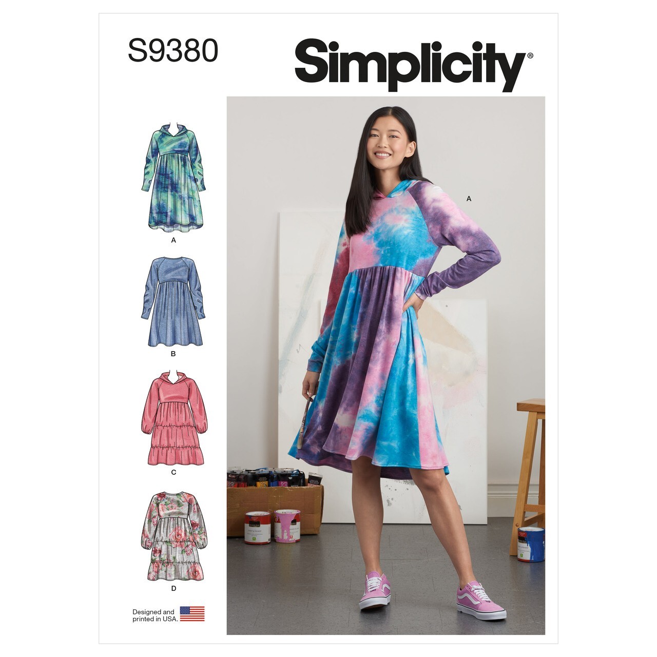 SIMPLICITY 9380 MISSES SWEATSHIRT DRESSES Sewing Pattern Sizes XS - XL