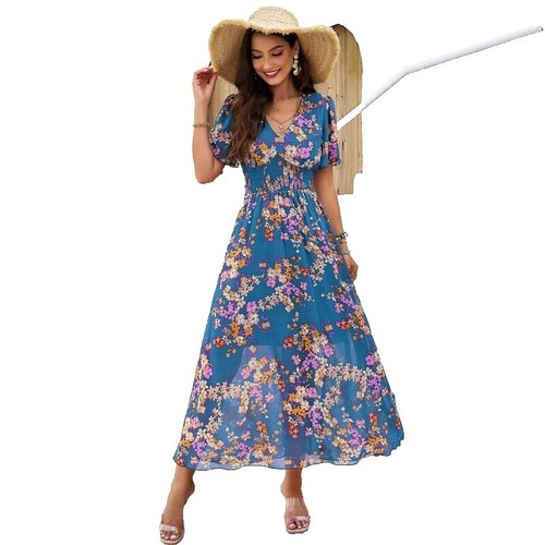 misa los angeles stevie tie-neck tiered floral chiffon midi dress Misa Los Angeles Dresses