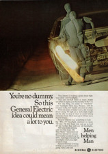 1972 Vintage Print Ad You're no dummy So This General Electric Men Helping Man