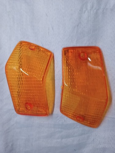 VESPA SET OF 4 ORANGE INDICATORS LENS REAR FRONT PX LML T5 2T 4T - Picture 3 of 8