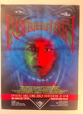 Vintage 1987 Retribution Movie Promo Flyer ~ Horror Film Press Material
