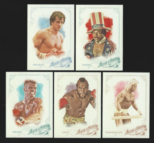 2015 Topps Allen Ginter 5 Card Rocky 3 Set Balboa Apollo Creed Thunderlips Drago