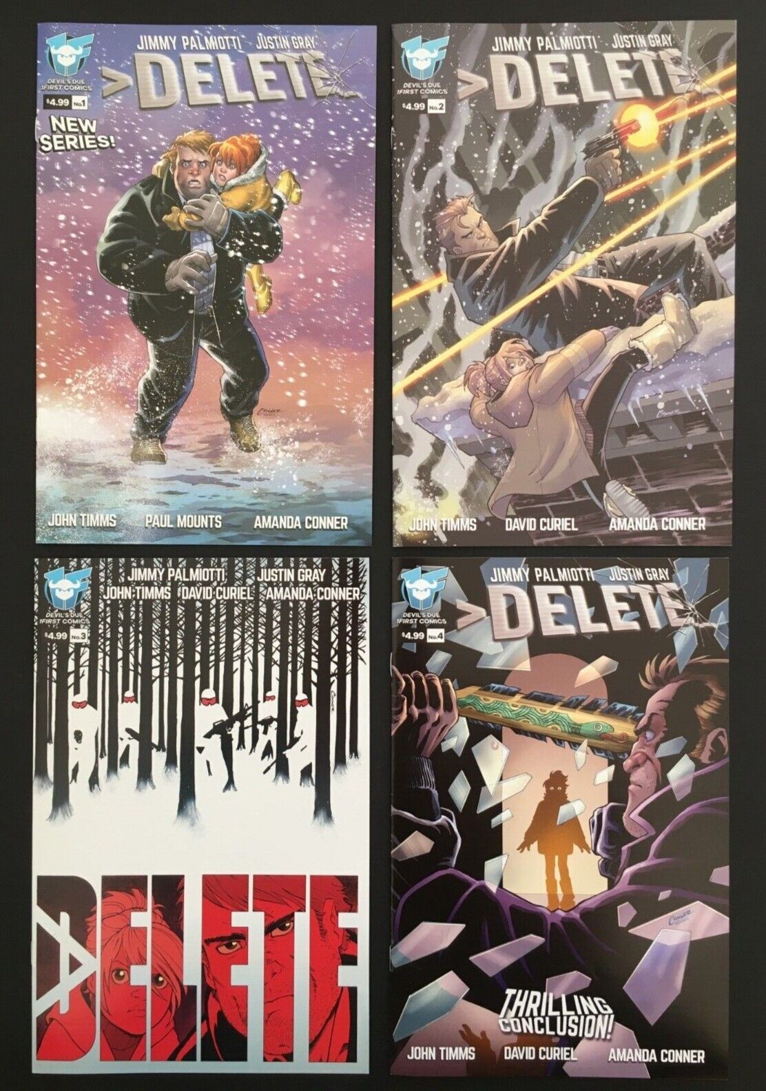 DELETE #1,2,3,4 complete miniseries; Devils Due; Palmiotti, Gray, Timms & Conner