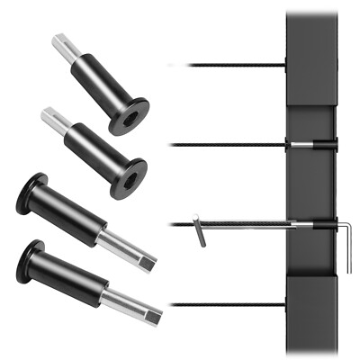 Muzata 20P Black Invisible Tensioner T316 Cable Railing Kit for 1/8'' Cable CB40