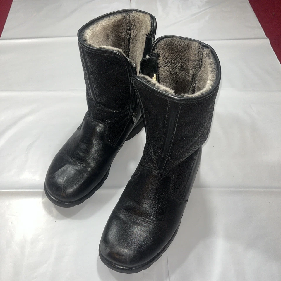 BOTAS DE INVIERNO CON CREMALLERA FORRADAS DE PIEL NEGRAS CANADÁ T08665 MUJER 7,5M Foto 2 de 4