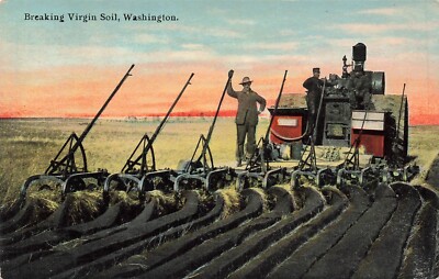 Postcard Breaking Virgin Soil Washington