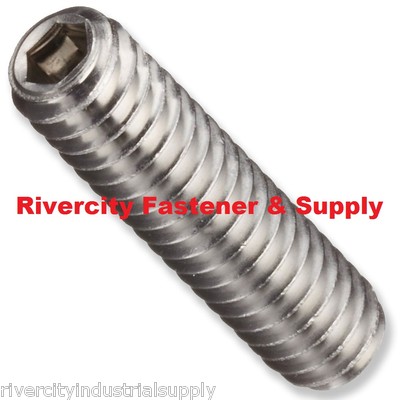 (100) 1/4-20x1-3/4 Socket Set Screw Cup Point Stainless Grub Screws 1/4 x 1-3/4