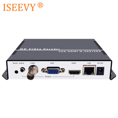 ISEEVY H.265 H.264 IP to HDMI Video Decoder support HDMI VGA CVBS local output