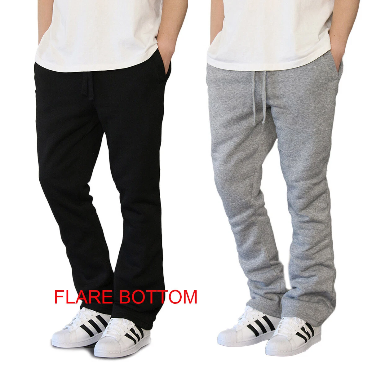 MEN'S FLEECE MID-WEIGHT CARGO FLARED JOGGER SWEATPANTS (S-2X) *FL97