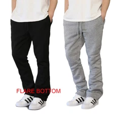 VICTORIOUS MEN'S FLEECE FLARED JOGGER SWEATPANTS (S-3X) *6 COLORS -FL91