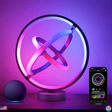 AI Smart RGB Color Changing Table Lamp, Music Sync, APP Control, Ambient Light