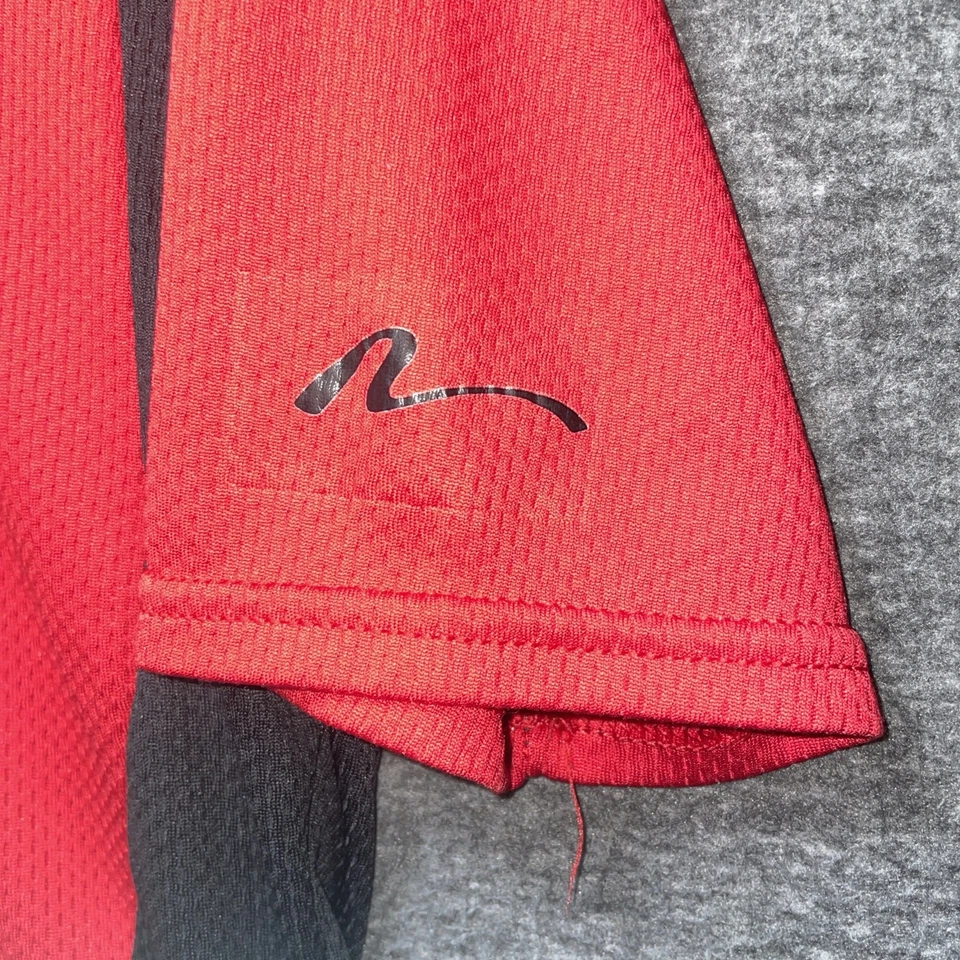 Jersey de Ciclismo Nashbar Pequeño Unisex Rojo Negro 1/2 Cremallera Bolsillos Traseros Poliéster Foto 3 de 4