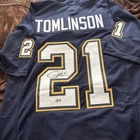 New ListingLaDainian Tomlinson Signed San Diego Chargers Football Jersey Beckett COA Auto