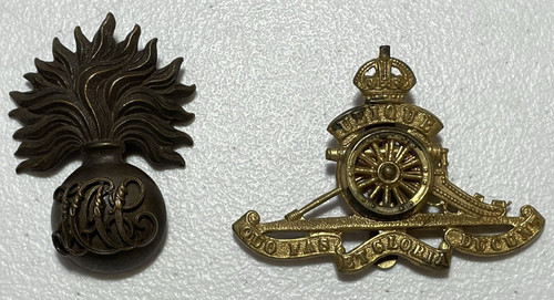 (2) WW2 WWII British Army Cap Badges - Honourable Artillery Company