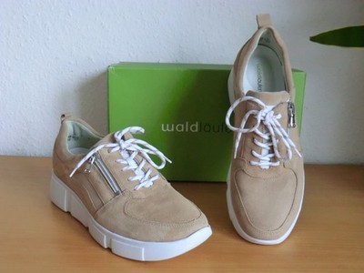 Waldläufer H-Lou Damen Sneaker Wildleder Gr. 6 (EU 39,5) Toffee wie neu in OVP