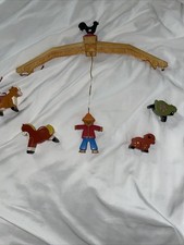 Fisher Price ModelFarm Crib Mobile Sheep Cow Farmer Pig Horse Parts only