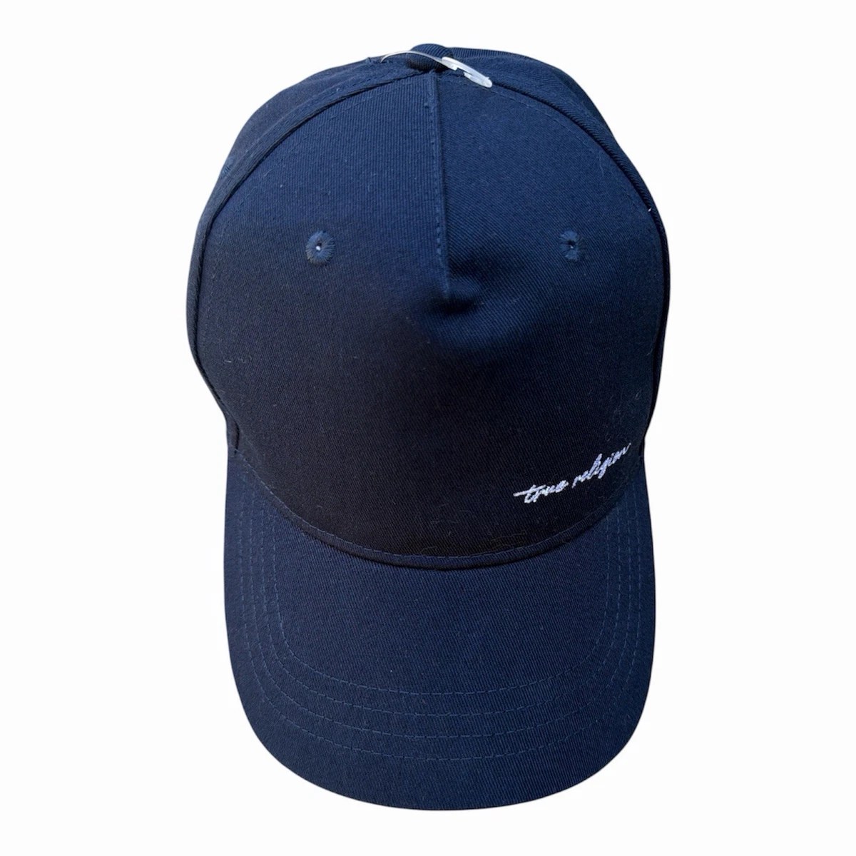 New custom True Religion Navy Blue Logo Baseball Cap with AB Crystal Chain tr2316_1001_frt1 main image 4