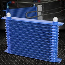 15-row 10an Powder-coated Aluminum Enginetransmission Racing Oil Cooler Blue