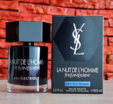 YSL La Nuit De L'Homme Eau Electrique 100ml 3.3 fl oz EDT New In Box (TSTR)