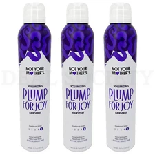 Not Your Mother's Plump for Joy Volumizing Hairspray 9.7oz Max Hold Lot of 3