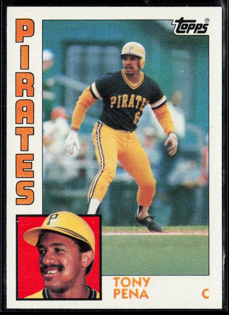 Tony Pena Pirates 1984 Topps Baseball Card #645