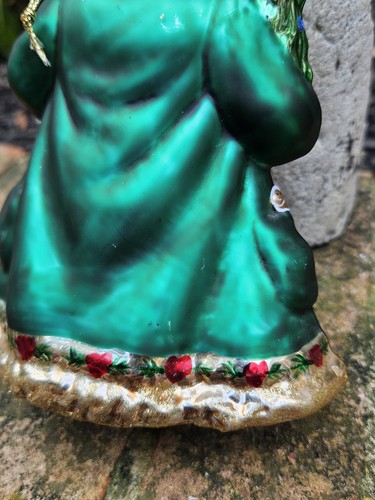 Stunning Handpainted Santa And Toys Glass Blown Christmas Ornament 6.5" - Bild 9 von 11