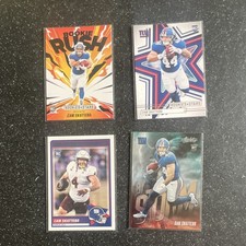 Cam Skattebo Rookie Lot (4) By Storm, Rookie Rush New York Giants NFL Cards