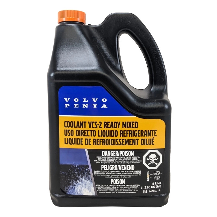 Genuine Volvo Penta 22567314 Yellow Ready Mix Coolant - 5 Liters
