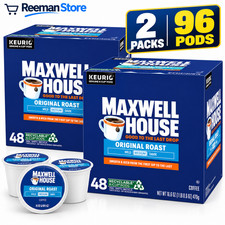 Maxwell House Original Roast Medium Roast Coffee K-Cup Pods 96 Ct 2 Boxes of 48