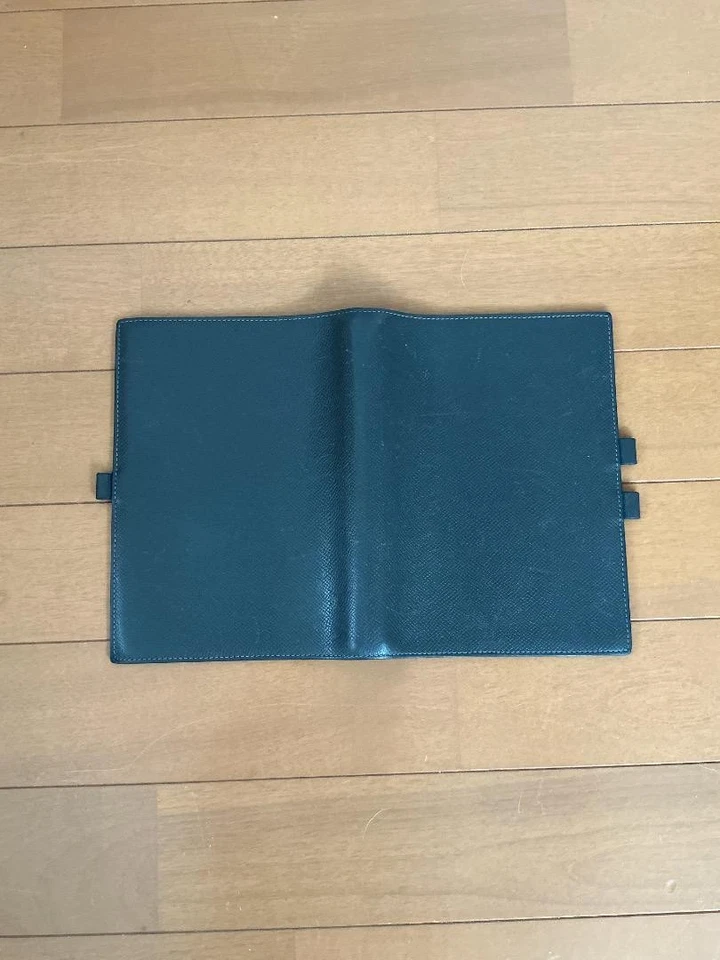 Hermès кожаный глобус Trotter повестки дня серый 7,5 дюйма x 5,5 дюйма x 5,5 дюйма подлинный б/у - Изображение 2 из 4