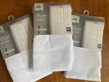 Voile White Rod Pocket Window Panel Sheer 59" X 95", 3 panels