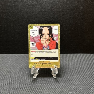 One Piece The Azure Sea s Seven YOU ll Frighten Me   Rare Gold Foil OP14-118