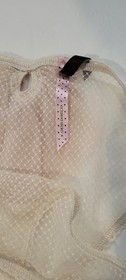Victoria&rsquo;s Secret Sexy Little Things  Beige Lace Front & Back Bow Bikini Panties