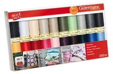 Gutermann Sew-All Thread Set: 20 x 100m Assorted Colors for Sewing & Craft