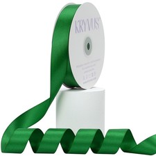Green Satin Ribbon Double Faced 1 Inch x 50 Yards Premium Gift Wrap Craft
