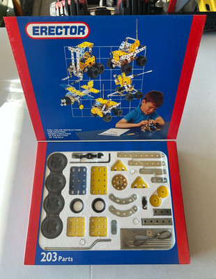Vintage Meccano Erector Set #1 030401 Factory Sealed NOS 203 Parts