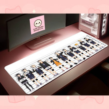Haikyuu Mousepad Karasuno Lineup Anime Desk Mat Volleyball Team XL Gaming Pad
