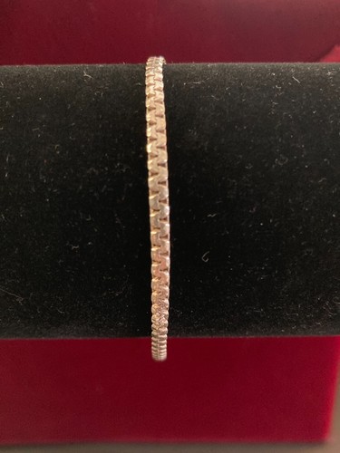 Bracciale Catena Maglia Boston Argento Sterling .925 3 mm 7,25" Fibbia Gancio 5 grammi - Foto 10 di 13