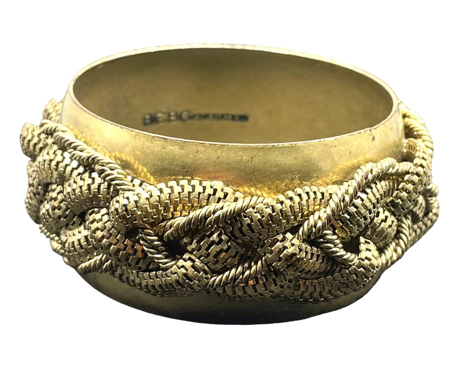 BCBGeneration Braided Chain Wide Bangle Bracelet … - image 1