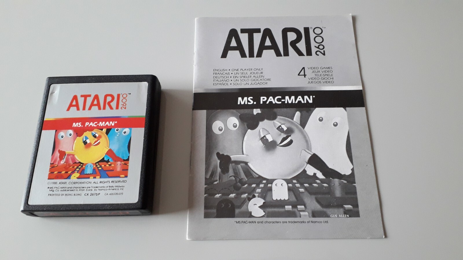 Jeu Vidéo Rétro Atari 2600 Ms. Pac-Man - Version PAL (N°8355P), Boîte Loose, état Correct Collection
