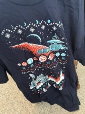 Retro 8-Bit Outer Space Winter XXXL T-Shirt  3XL Rover Snowman Nasa Nerd Loot